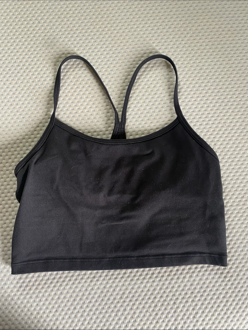 aerie Black Simple Strappy Crop Bralette